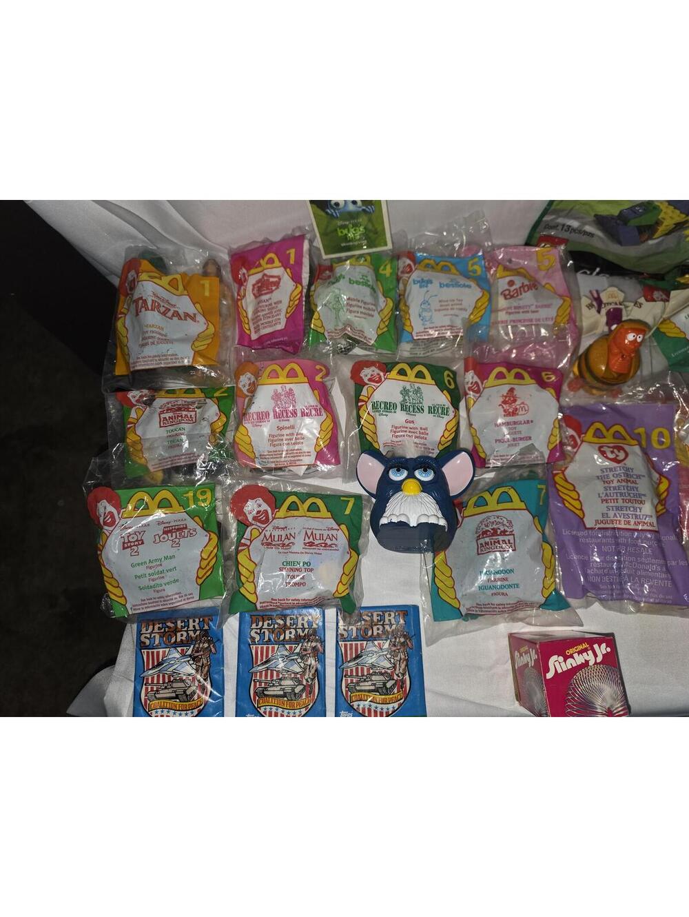 90s McDonalds Happy Meal Toy Lot Sealed Disney TY Beanie LEGO Slinky